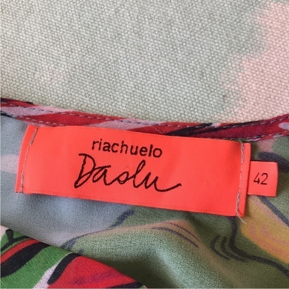 Riachuelo Daslu Scenic Beach Print V Neck Blouse Top - Picture 6 of 8